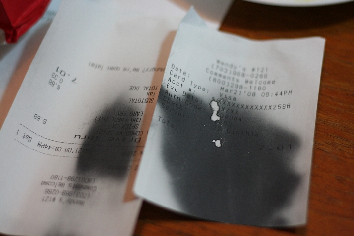 Thermal paper in bag with hot food.JPG
